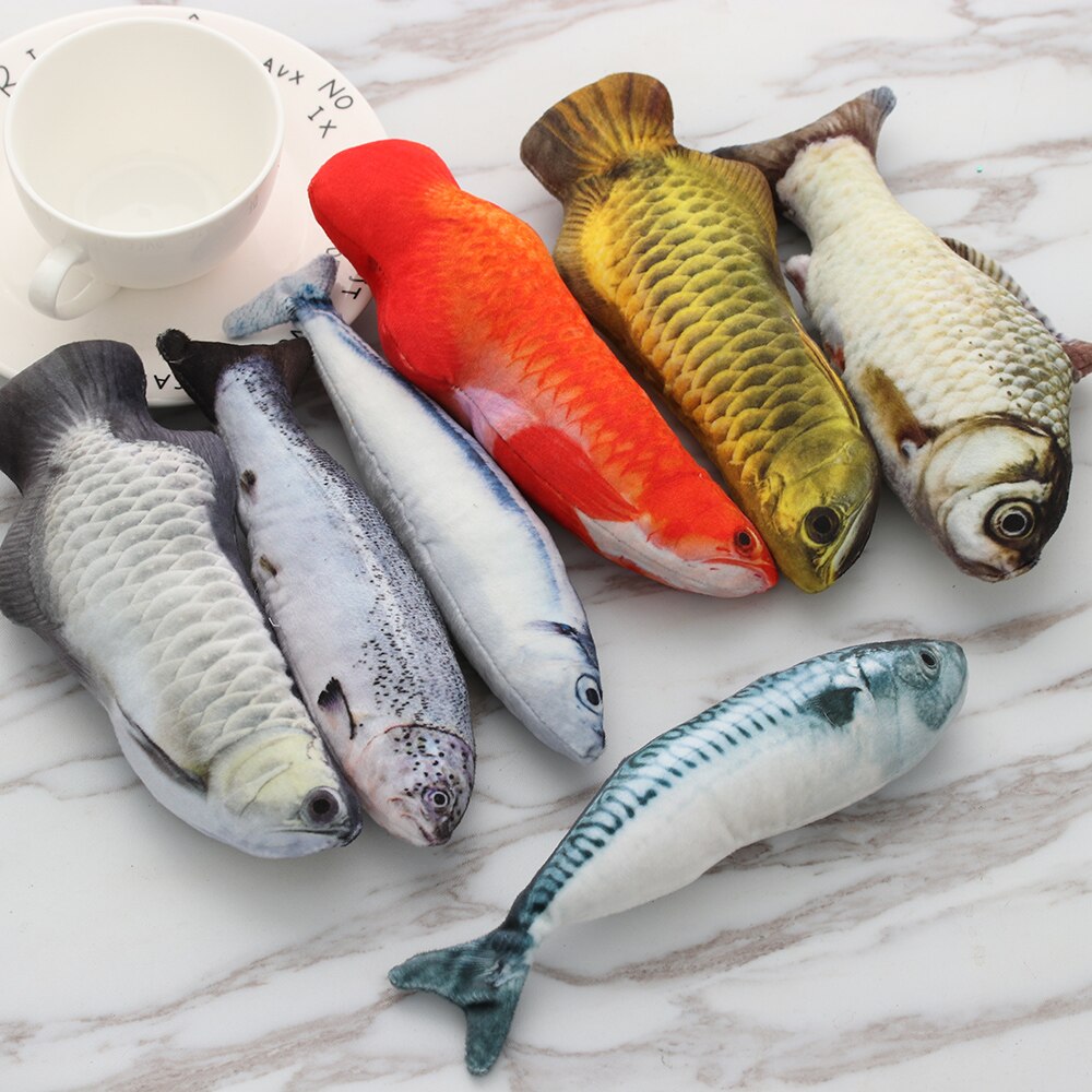 1 PC New Lovely Artificial Fish Plush Pet Cat - Yoru Says