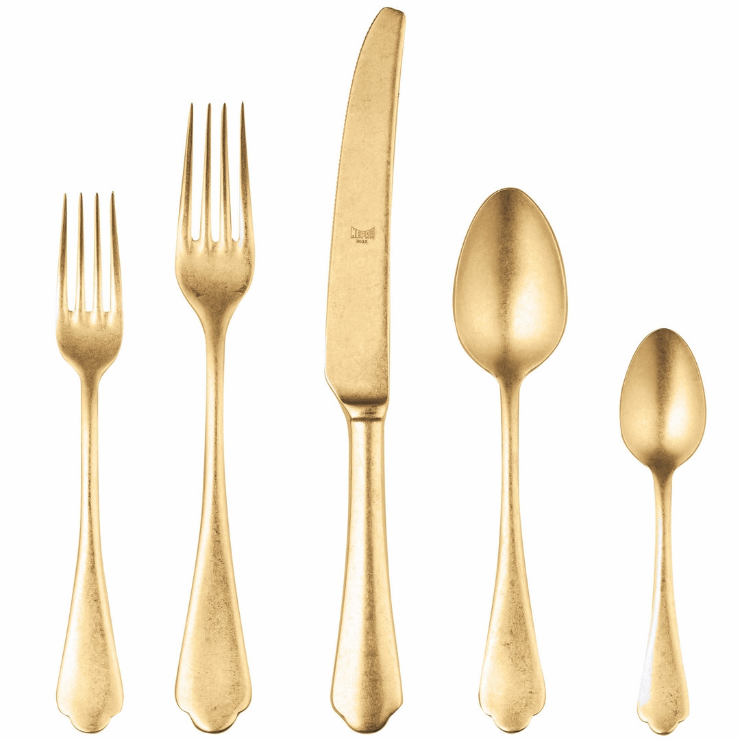 CUTLERY SET 5 PCS DOLCE VITA PEWTER ORO - Yoru Says