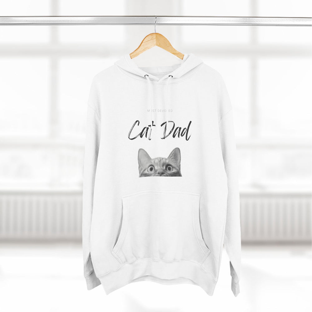 
                  
                    Three-Panel Devoted Cat Dad Fleece Hoodie - Yoru Says
                  
                