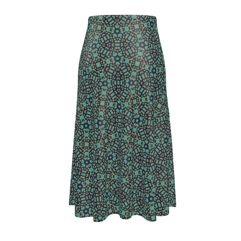 Turquoise Rhapsody Silk Skirt - Yoru Says