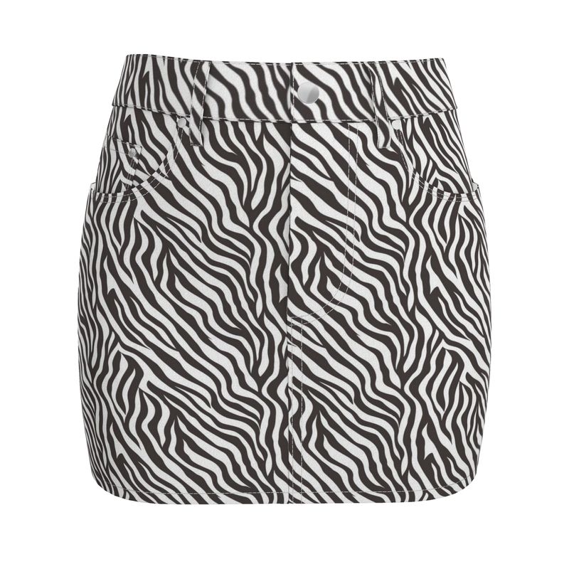 Statement denim skirt - Zebra - Yoru Says