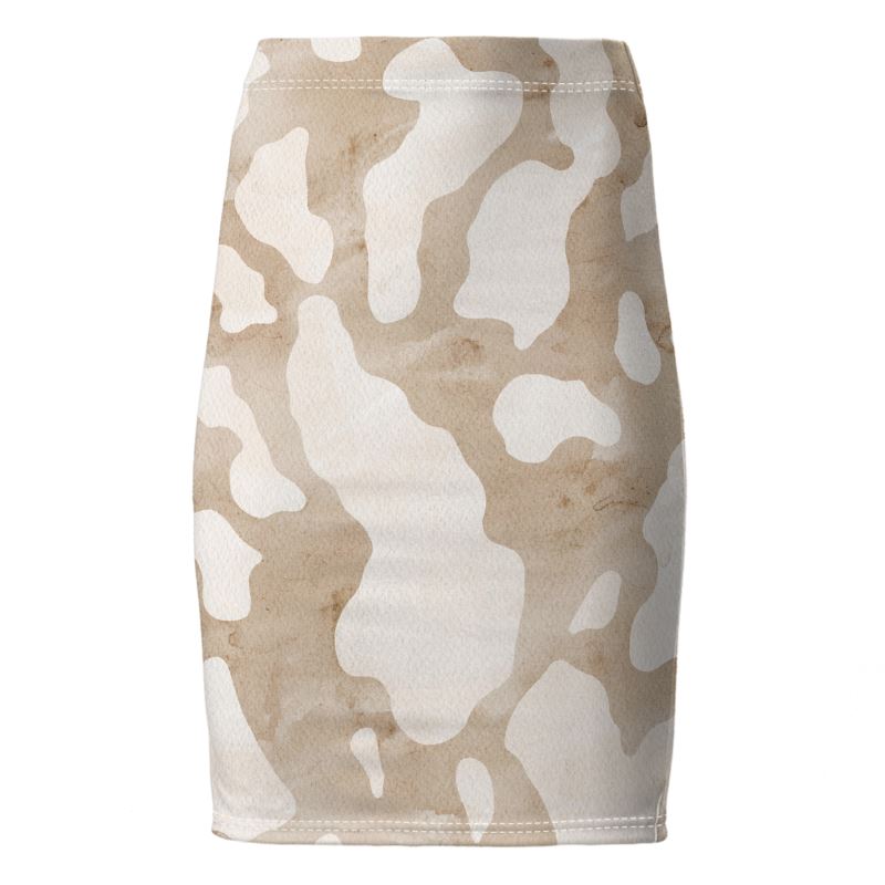 Cow Print Pencil Statement Skirt - Yoru Says