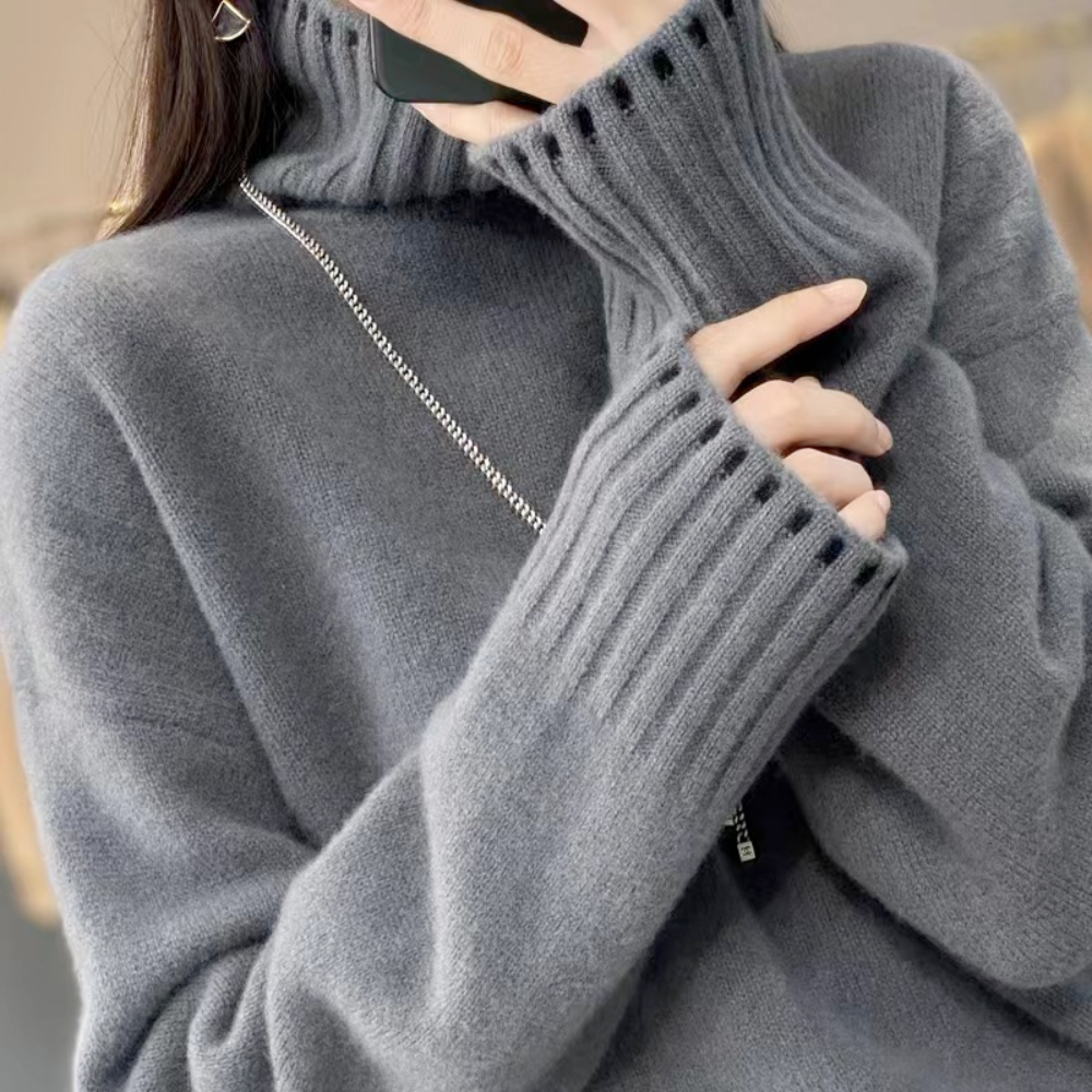 
                  
                    Women's High Collar Turtle Neck Sweater - Yoru Says
                  
                