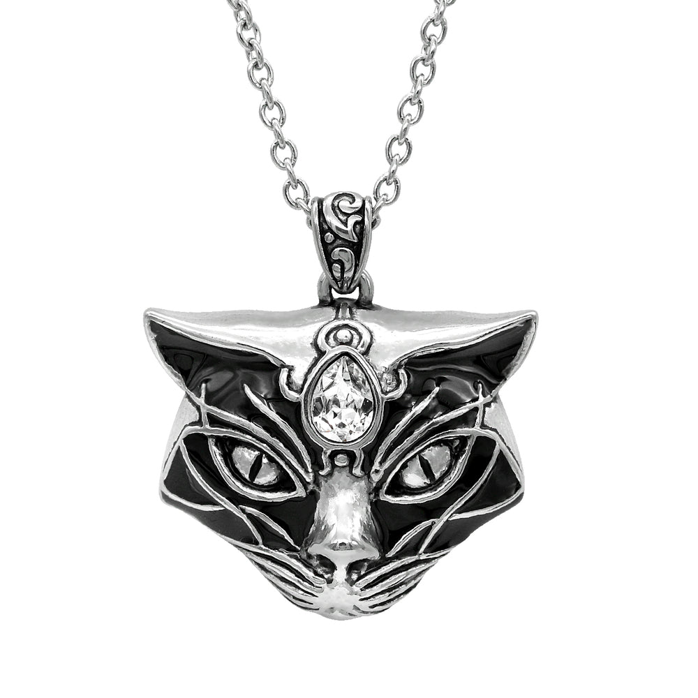 Black Magic Cat Head Necklace - Yoru Says