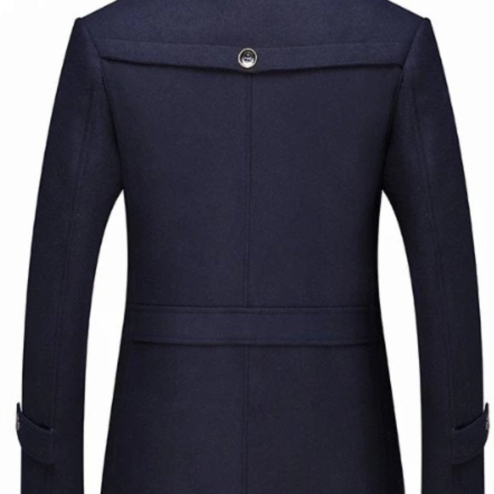 
                  
                    Mens Layered Collar Button Front Mid Length Coat - Yoru Says
                  
                