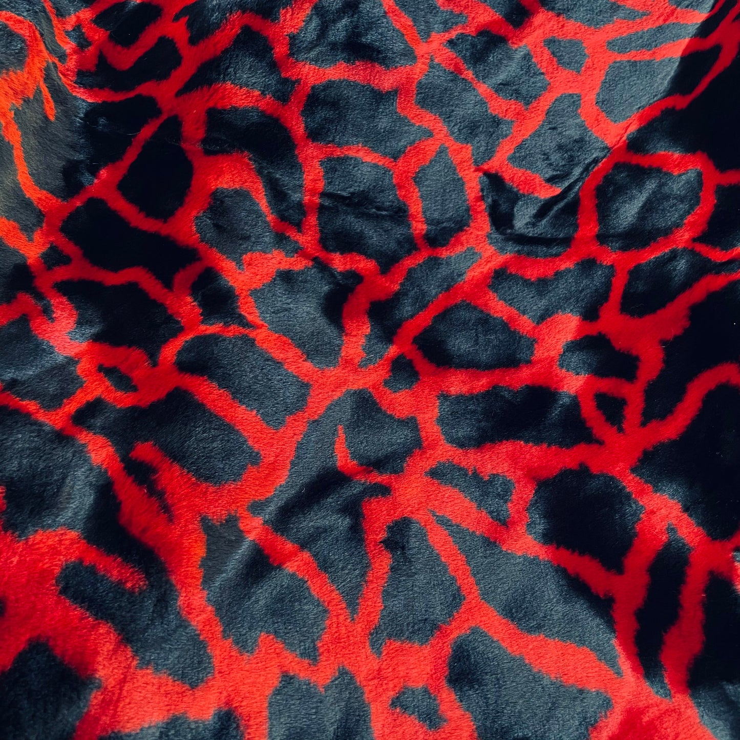 Plutus Red Black Plush Faux Fur Luxury Throw Blanket - Yoru Says