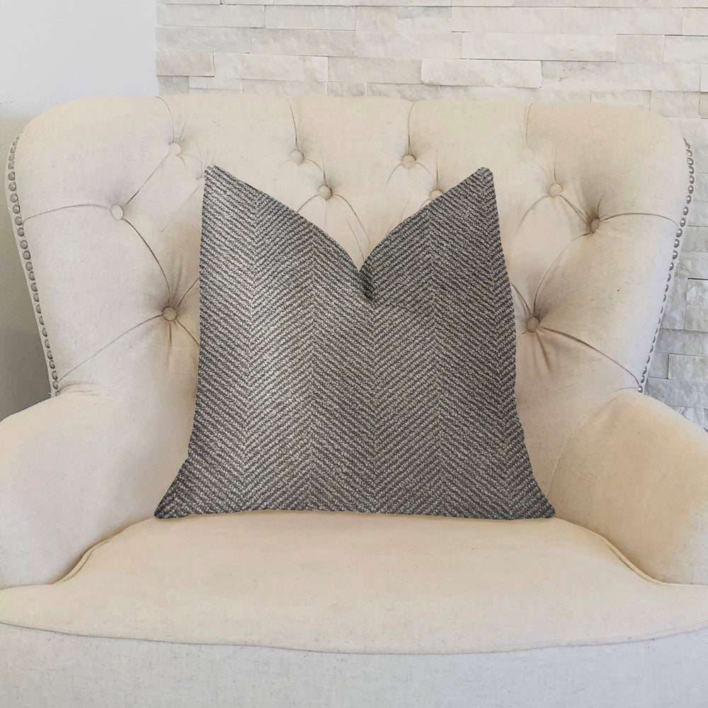 New Wave Hillside Brown Luxury Throw Pillow - Yoru Says