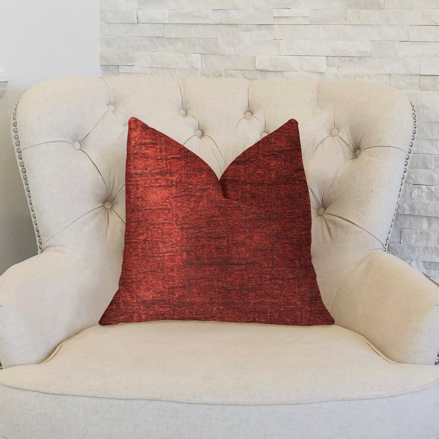 Paprika Jam Burgundy Red Luxury Throw Pillow - Yoru Says