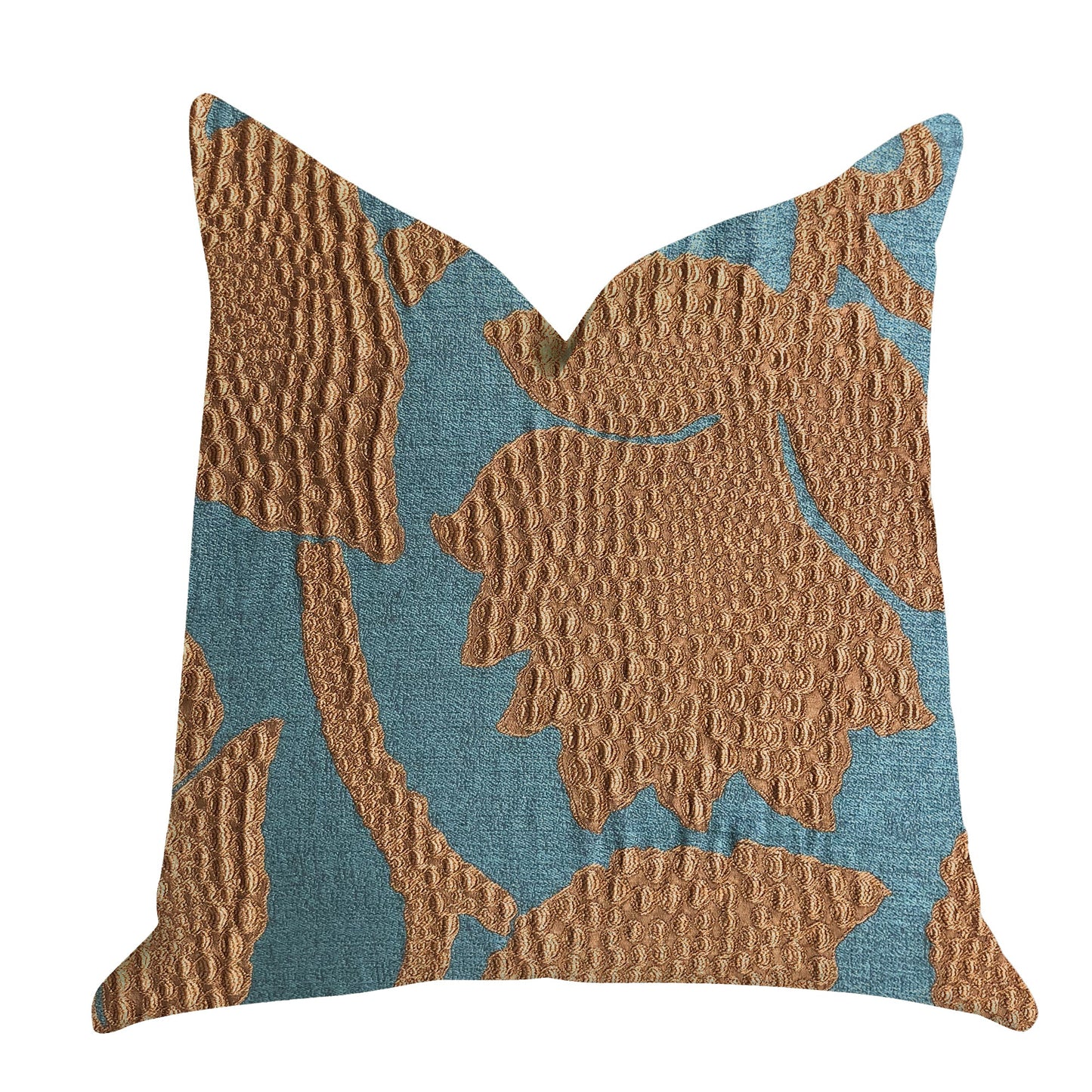 Golden Arabella Vine in Green and Bronze Tones Luxury Throw Pillow - Yoru Says