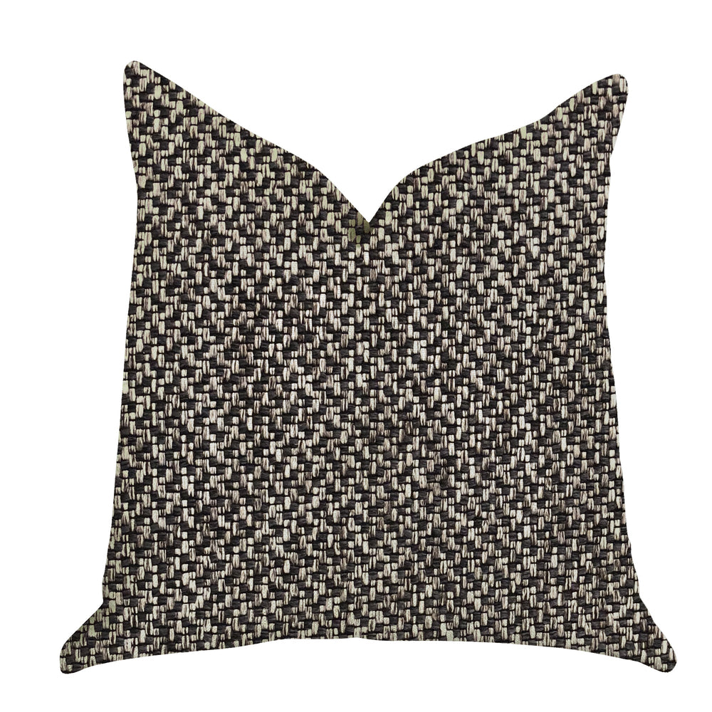 Salt and Pepper Luxury Throw Pillow in Grey and Black Tones - Yoru Says