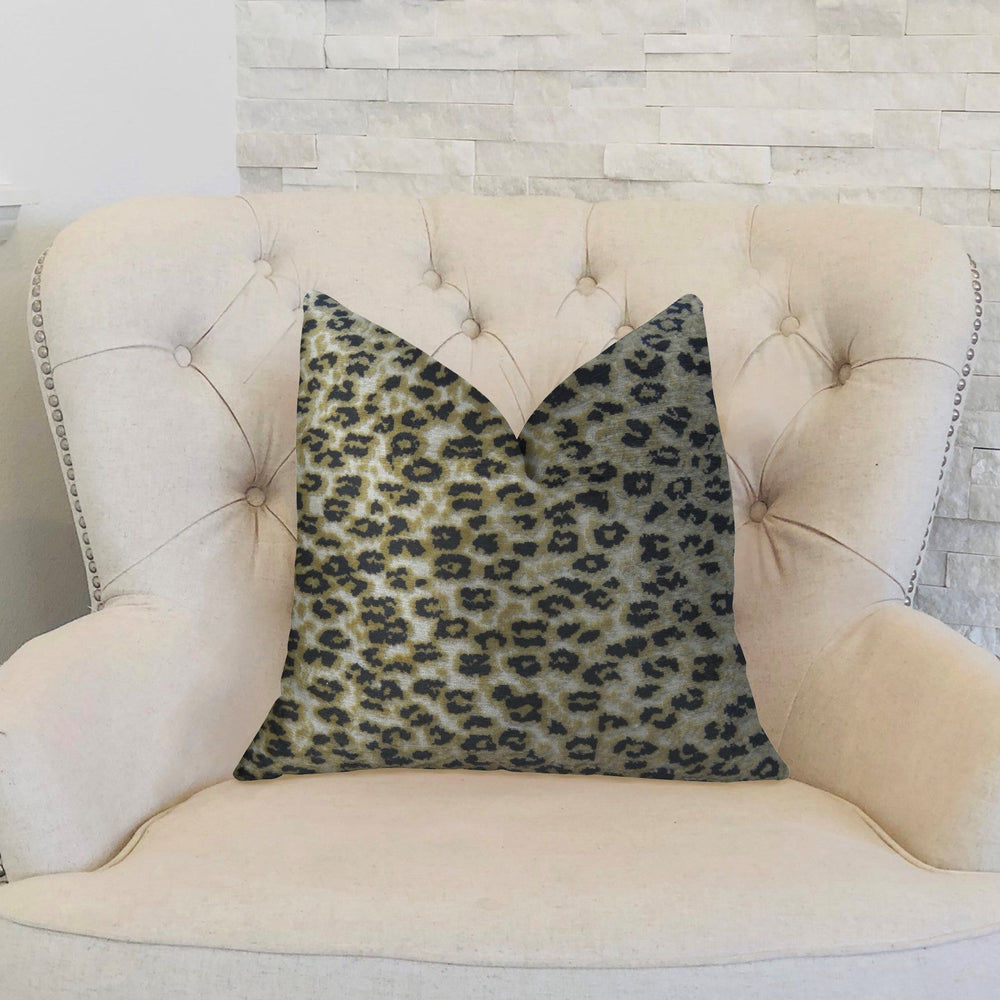 Wild Cheetah Taupe and Black Handmade - Luxury Pillow - Yoru Says