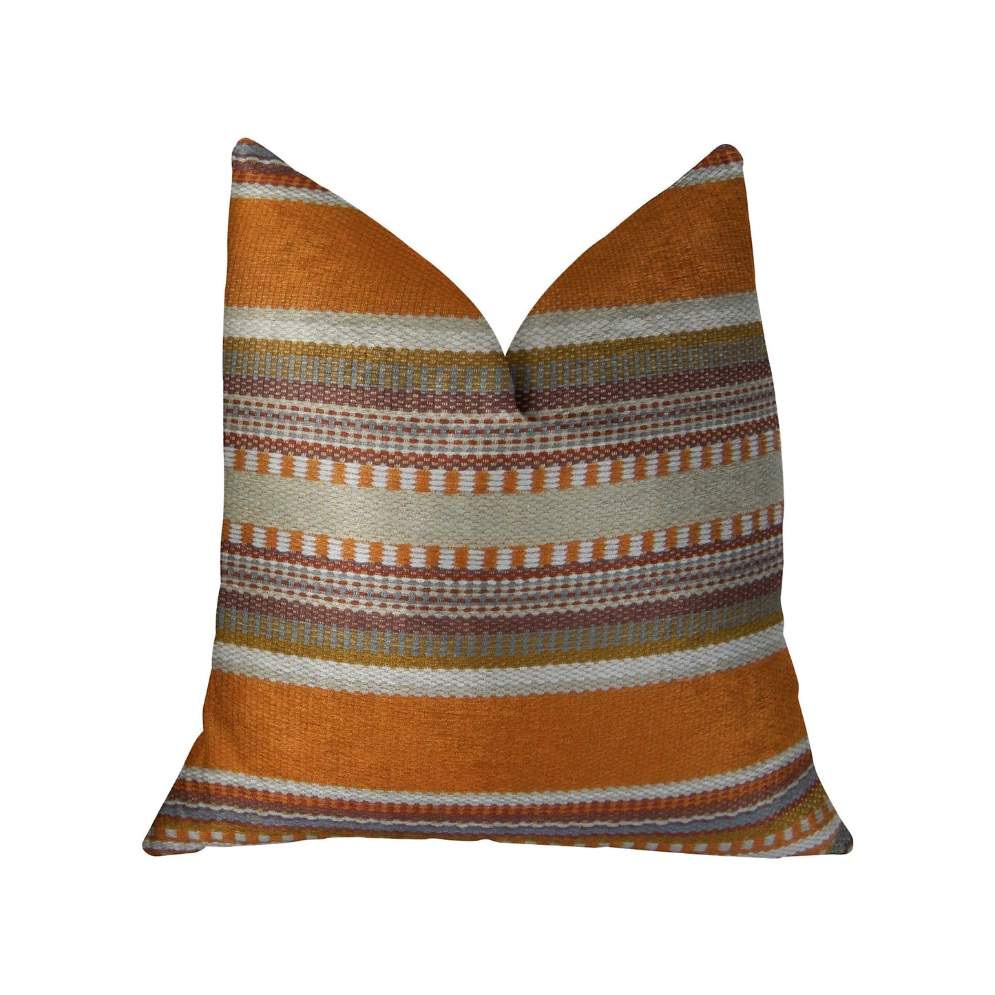 South Shore Amber Orange Olive and Cream Handmade Luxury Pillow - Yoru Says