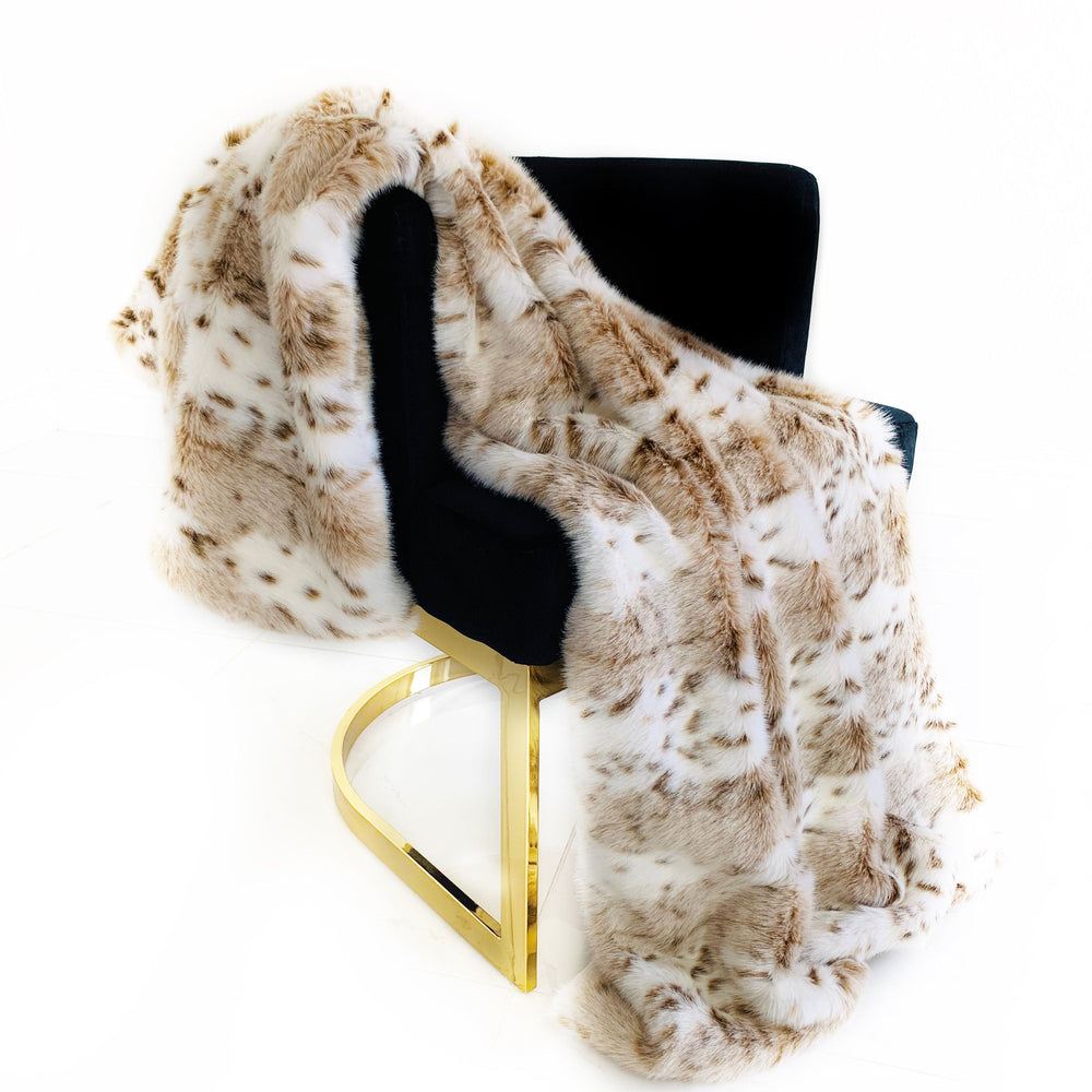 
                  
                    Plutus Brown, Beige  Leopard Fur Faux Fur Luxury Throw Blanket - Yoru Says
                  
                