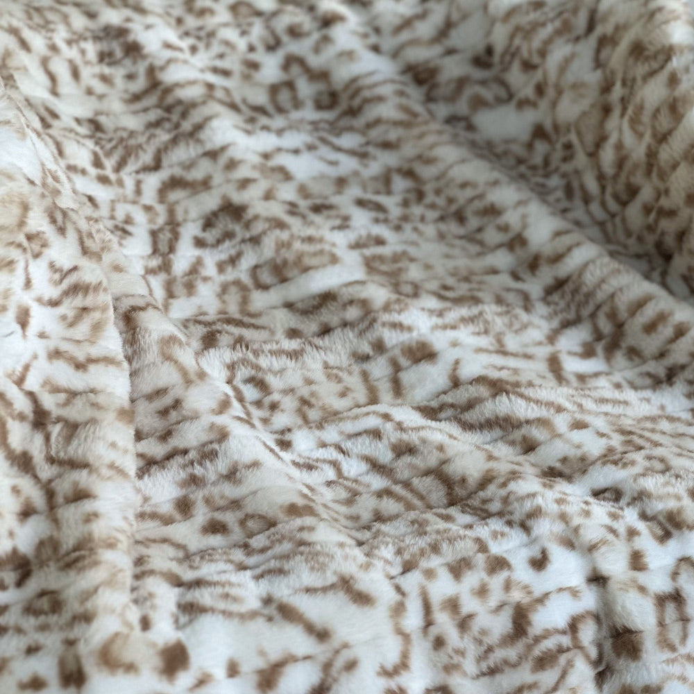 Plutus Light Brown Luxe Lash Faux Fur Luxury Throw Blanket - Yoru Says