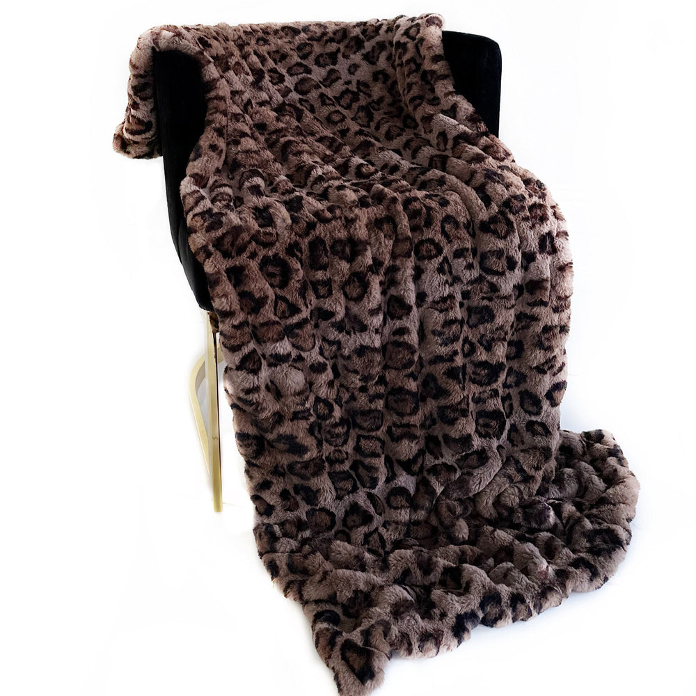 
                  
                    Plutus Brown Leopard Faux Fur Luxury Throw Blanket - Yoru Says
                  
                