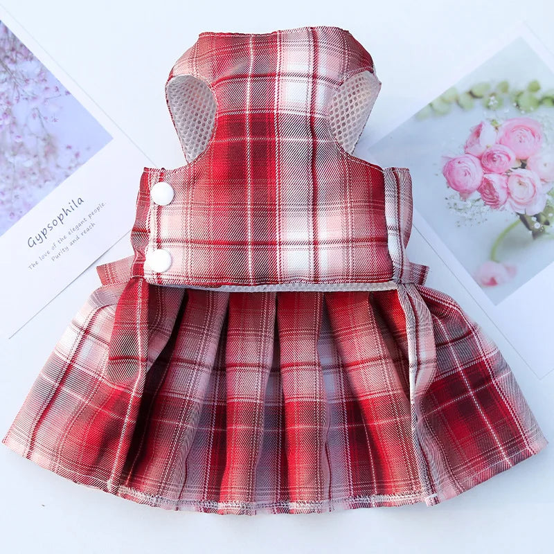 
                  
                    Sweet Plaid Cat Dress Vest with Harness - Yoru Says
                  
                