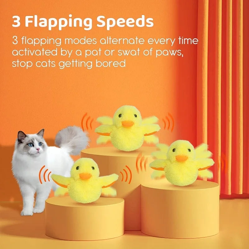 
                  
                    Wiggly Duck Delight: Interactive Cat Plush Toy with Catnip & Vibration Fun! - Yoru Says
                  
                