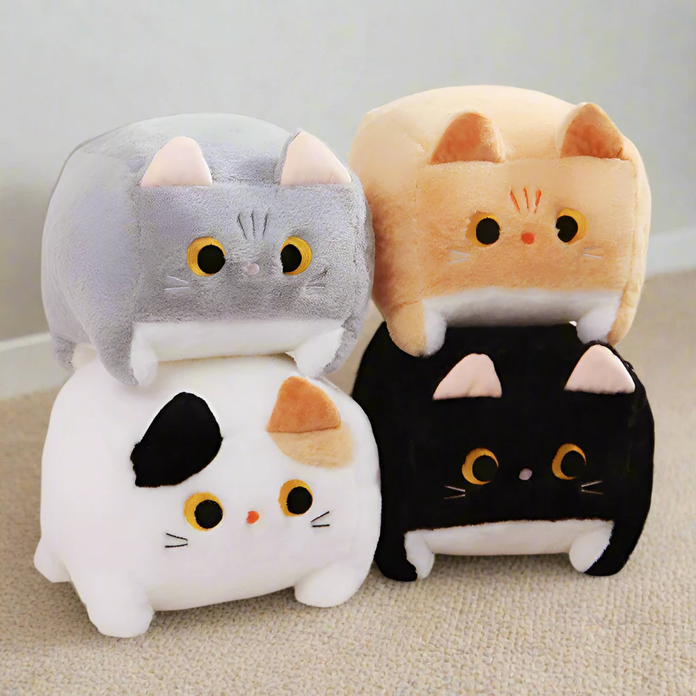 Kawaii  Pillow Block Shaped Kittens Plushies - Yoru Says