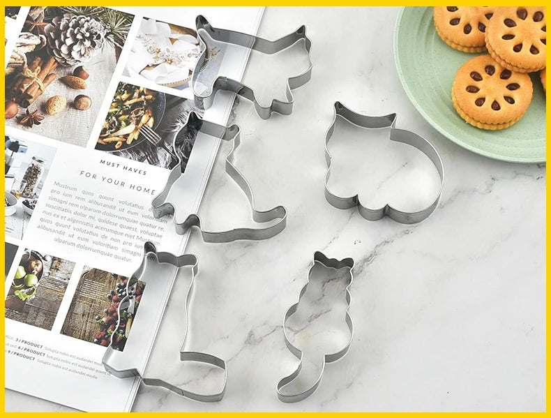 
                  
                    5pcs Cat Cookie Cutter Set Stainless Steel - Yoru Says
                  
                