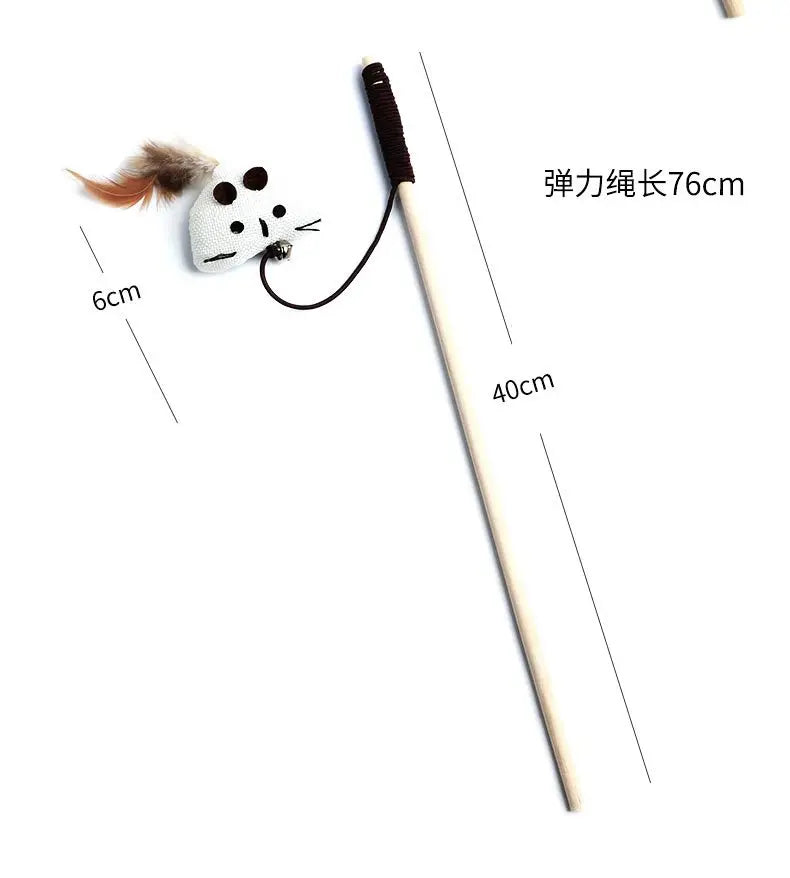 
                  
                    Feline Fiesta: Vibrant Feather Teaser Wand for Fun-Loving Kittens! - Yoru Says
                  
                