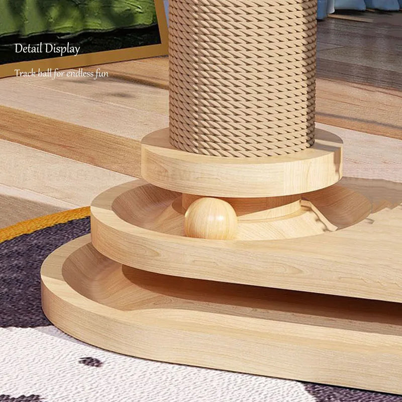 
                  
                    Clawsome play time - solid wood, sisal climbing play structure and scratcher - Yoru Says
                  
                