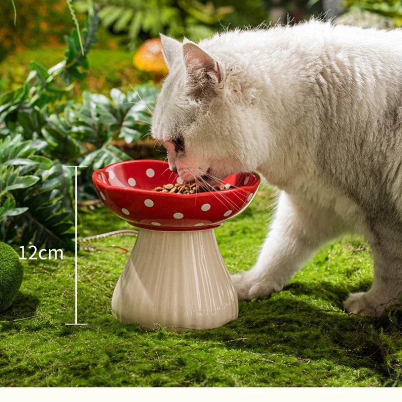 
                  
                    Mushroom Raised Cat Ceramic Bowl
                  
                