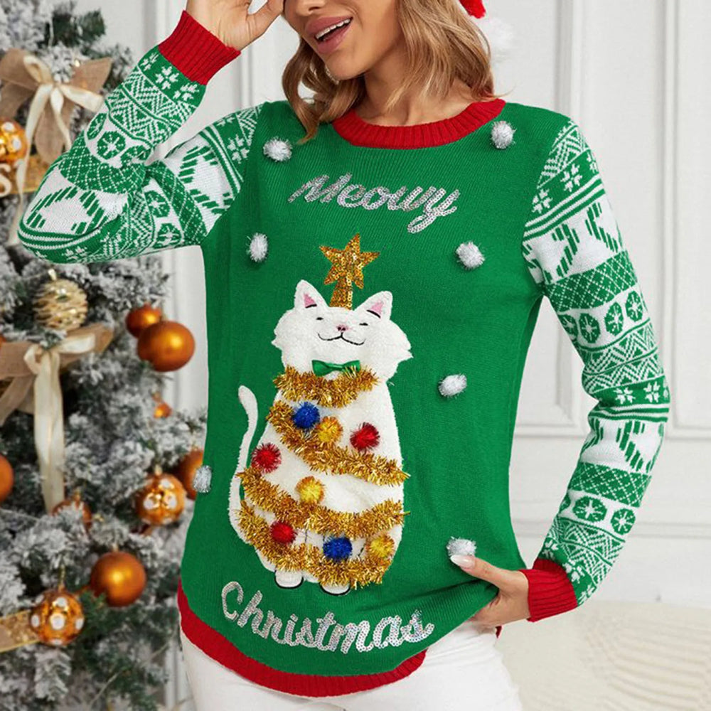 
                  
                    Christmas 2024 Meowy Ugly Sweater - Yoru Says
                  
                