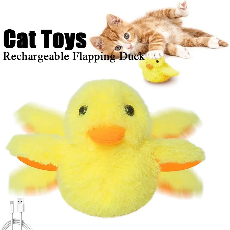 
                  
                    Wiggly Duck Delight: Interactive Cat Plush Toy with Catnip & Vibration Fun! - Yoru Says
                  
                