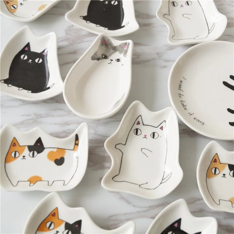 Neko Ceramic Oil Dish - Yoru Says