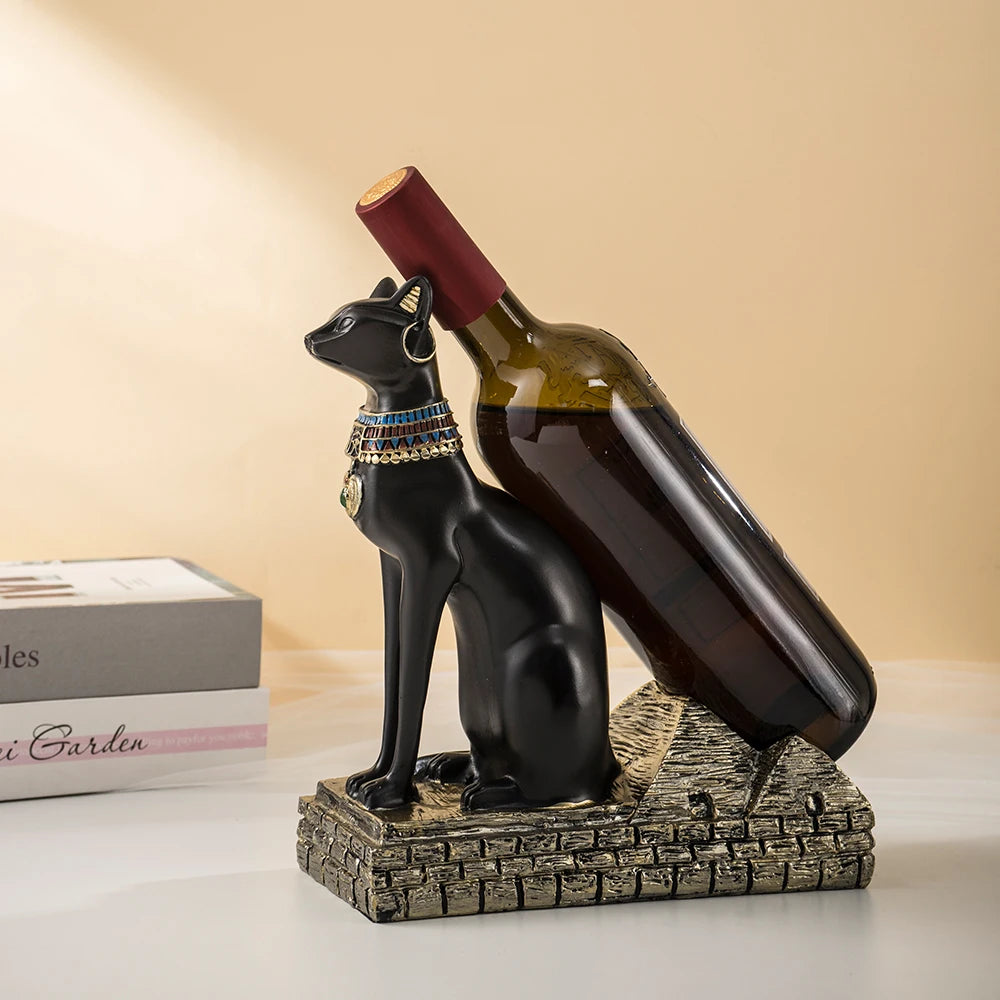 
                  
                    Resin Egyptian Cat God Wine Holder - Yoru Says
                  
                