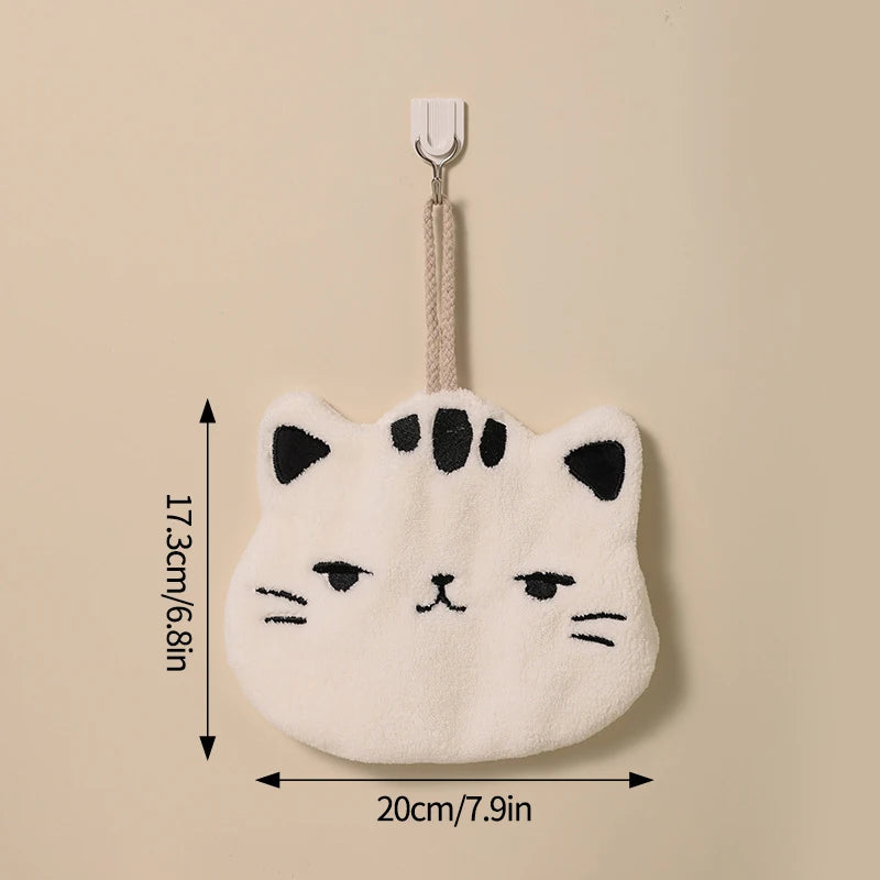 
                  
                    White Cat Shape Hand Towel - Yoru Says
                  
                