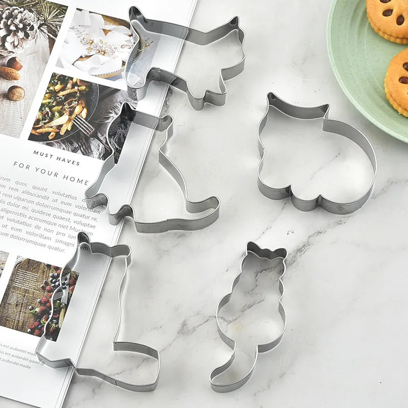 
                  
                    5pcs Cat Cookie Cutter Set Stainless Steel - Yoru Says
                  
                