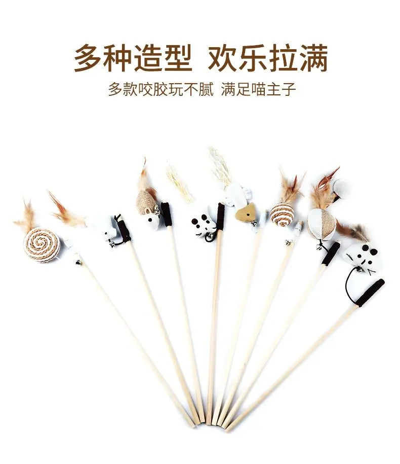 
                  
                    Feline Fiesta: Vibrant Feather Teaser Wand for Fun-Loving Kittens! - Yoru Says
                  
                