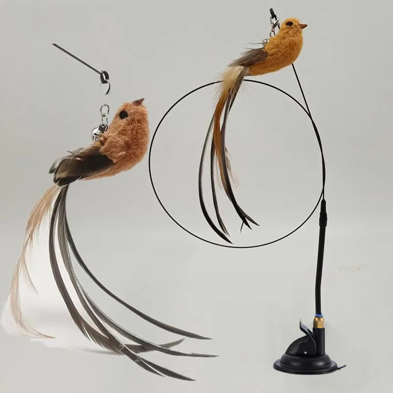 Feather Bird Pole with suction cup - Yoru Says