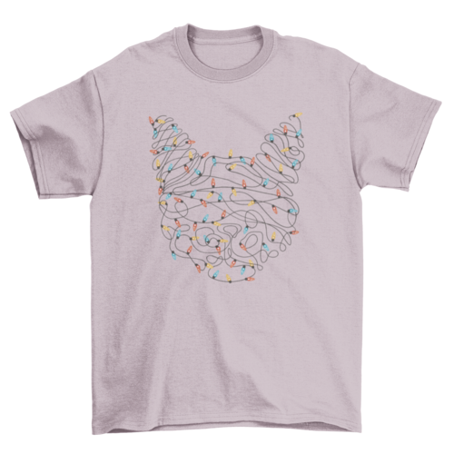 Cat Christmas lights t-shirt - Yoru Says