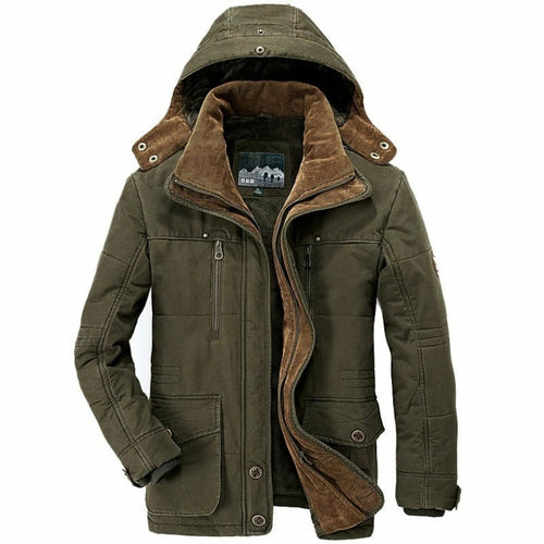 
                  
                    Mens Hooded Winter Parka Coat with Inner Fleece - Yoru Says
                  
                