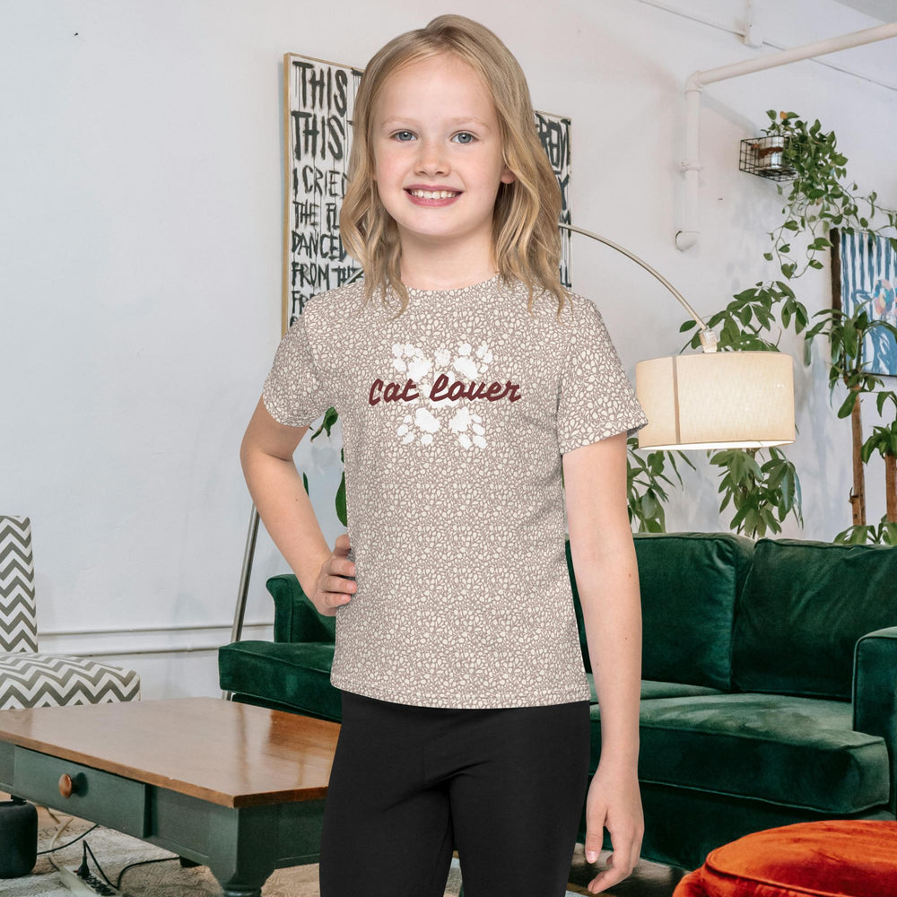 Cat lover - Almond Kids crew neck t-shirt - Yoru Says