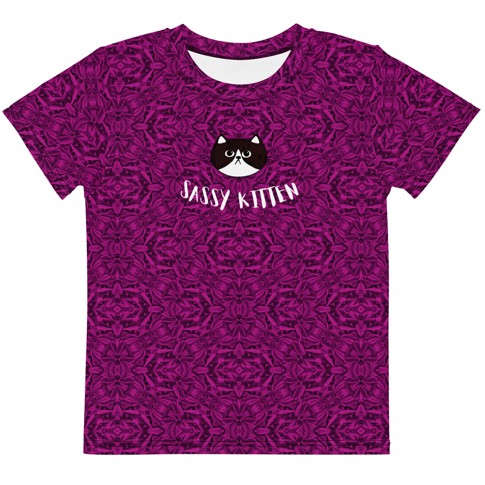 Sassy kitten - Kids crew neck t-shirt - Yoru Says