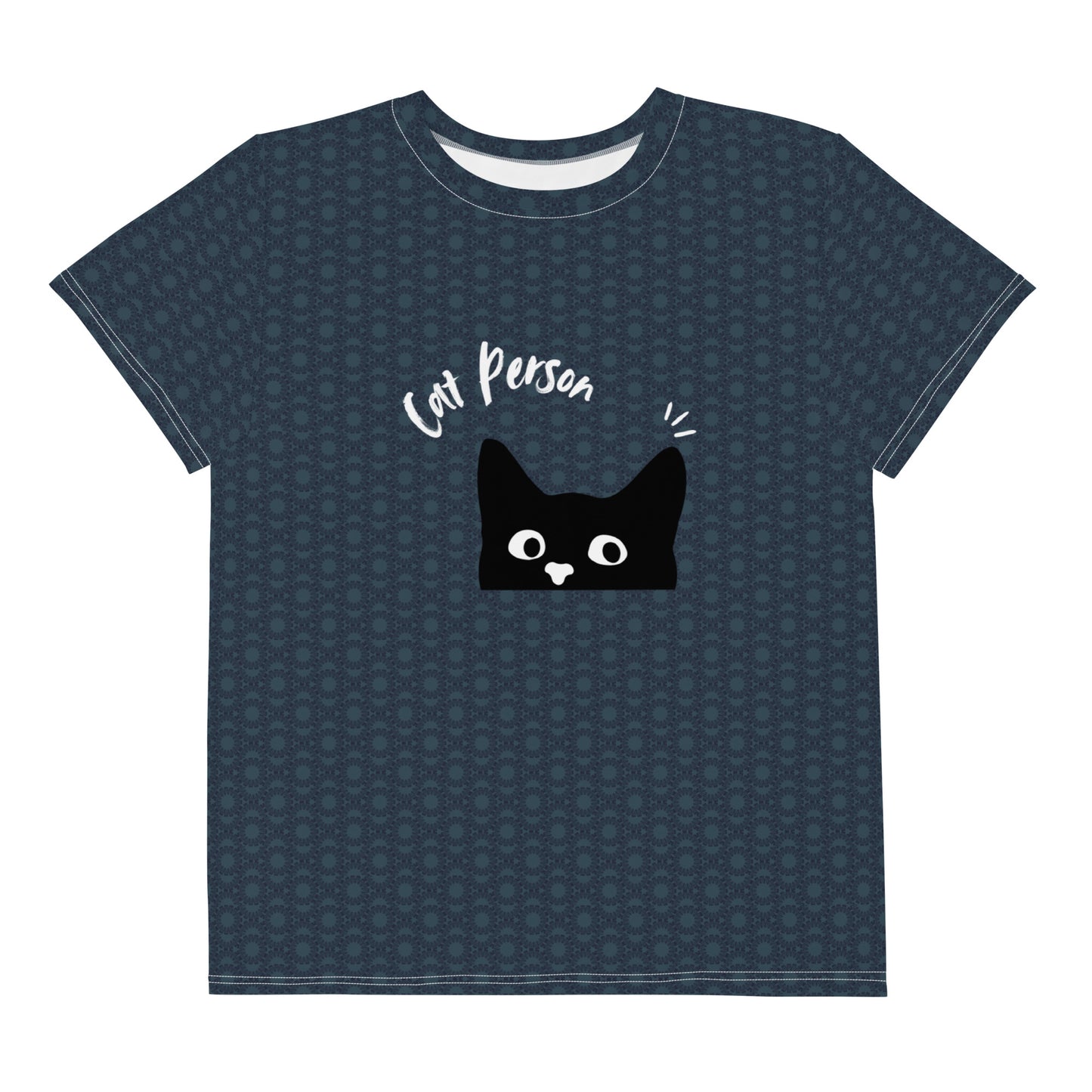 Black cat person - Youth crew neck t-shirt - Yoru Says