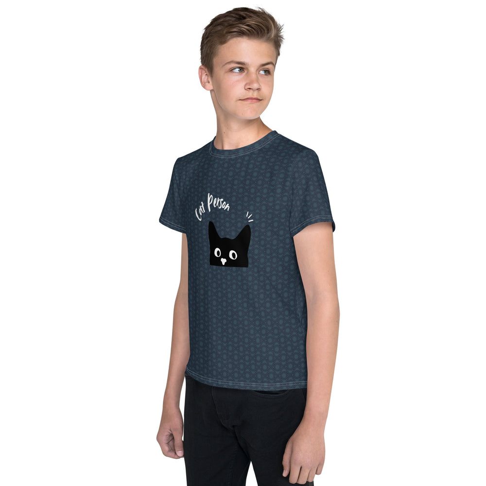 
                  
                    Black cat person - Youth crew neck t-shirt - Yoru Says
                  
                