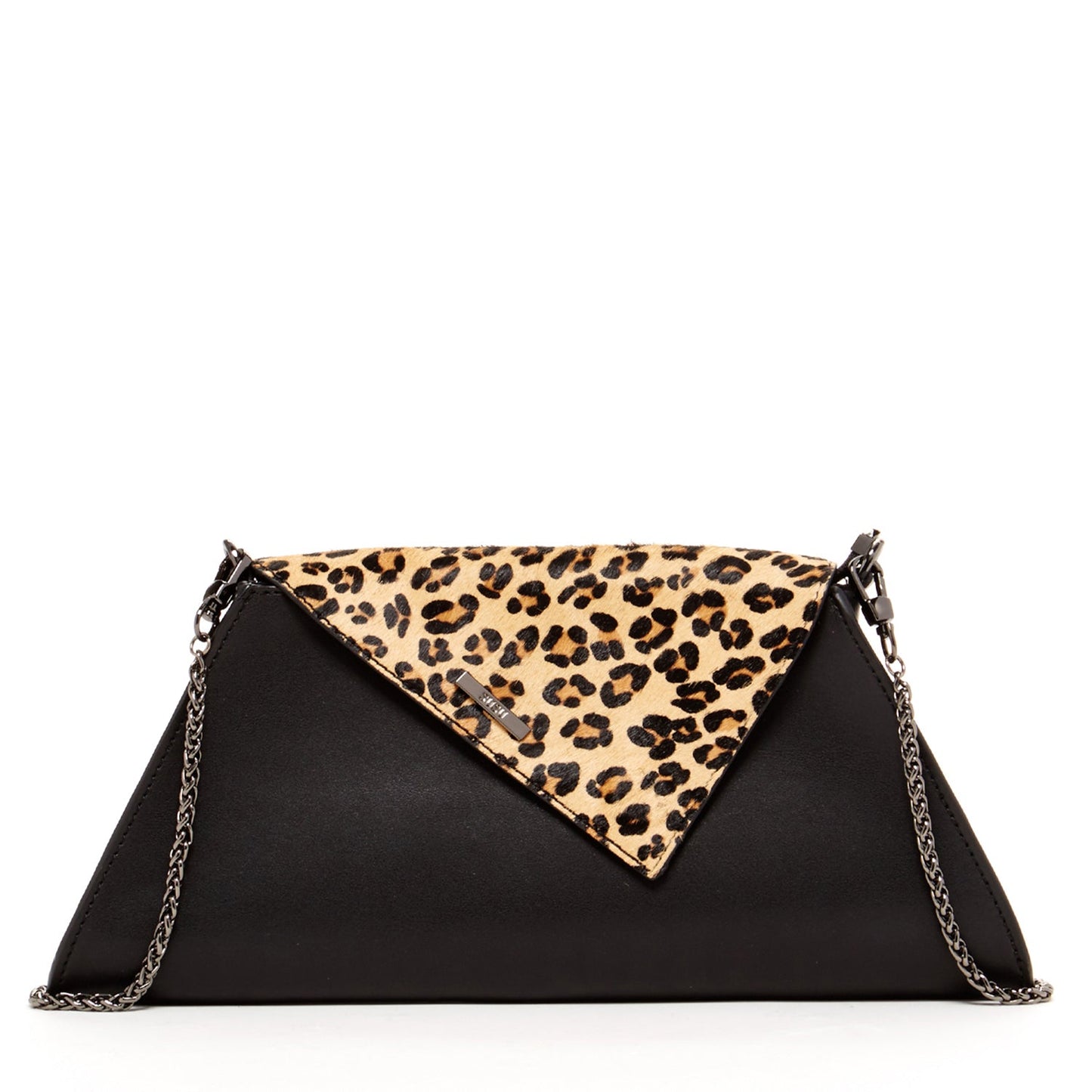 Angelica Black Leopard Clutch Bag - Yoru Says