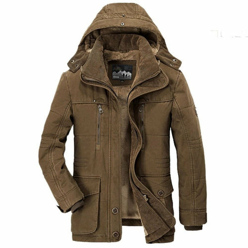 
                  
                    Mens Hooded Winter Parka Coat with Inner Fleece - Yoru Says
                  
                