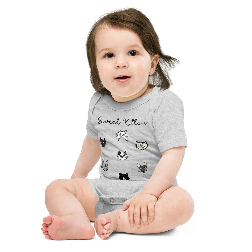 
                  
                    Sweet kitten Baby short sleeve one piece - Yoru Says
                  
                