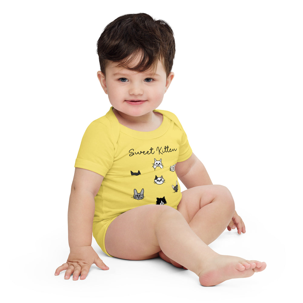 
                  
                    Sweet kitten Baby short sleeve one piece - Yoru Says
                  
                