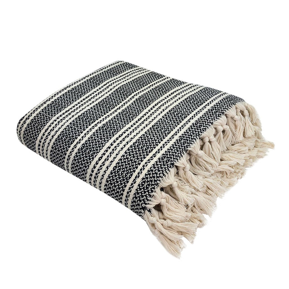 
                  
                    Woven Stripe Turkish Throw - Yoru Says
                  
                