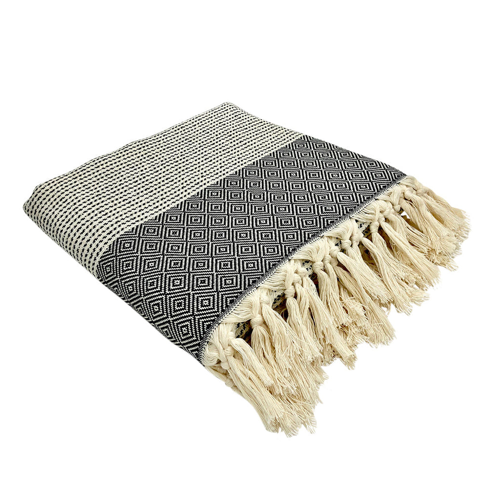 
                  
                    Diamond Stripe Turkish Throw - Yoru Says
                  
                