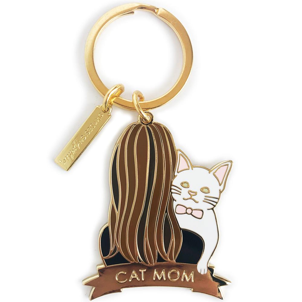 Cat Mom Keychain - Yoru Says