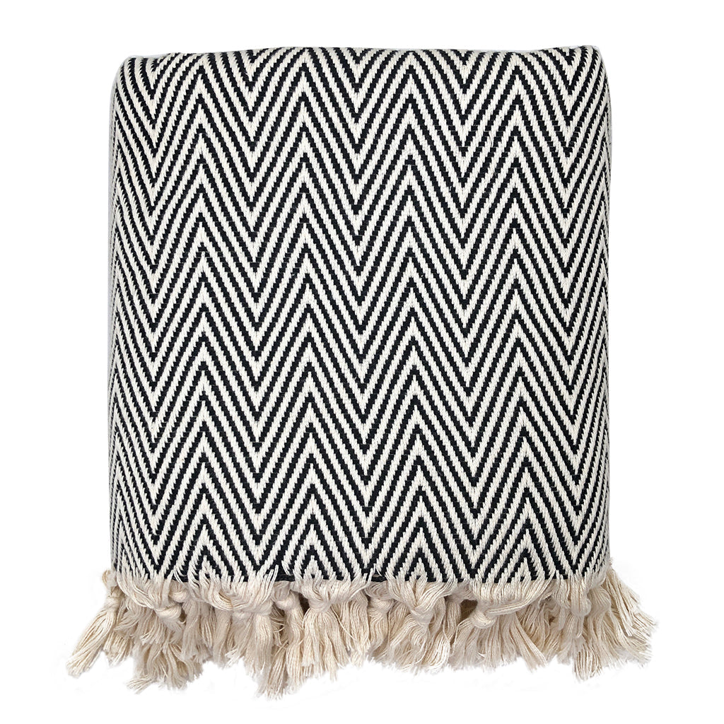 Chunky Chevron Turkish Throw - Yoru Says