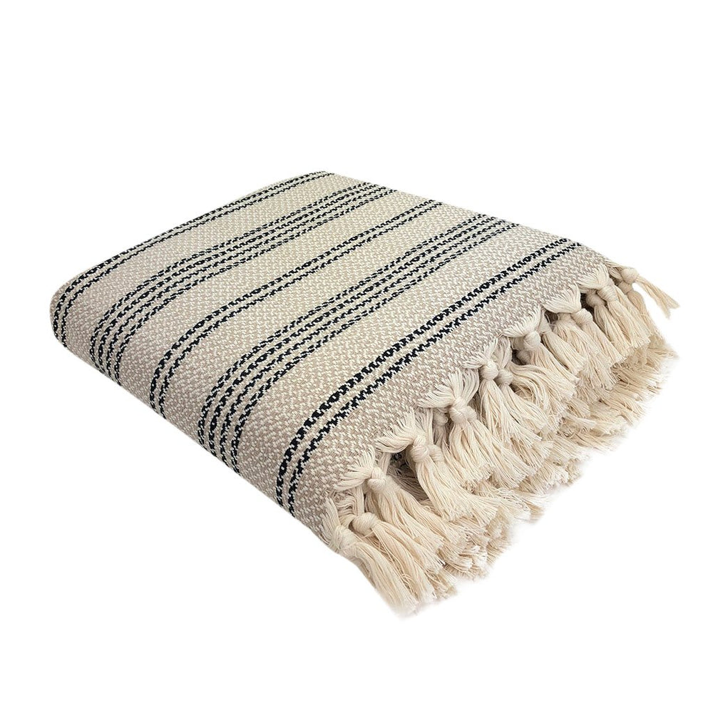 
                  
                    Woven Stripe Turkish Throw - Yoru Says
                  
                