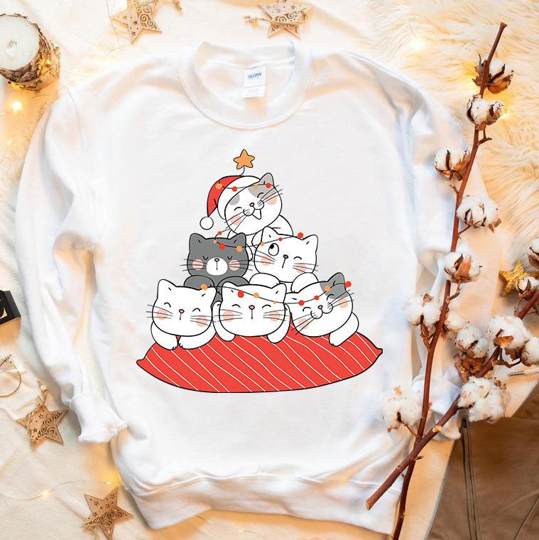 Cute Cushion Cats Christmas Sweatshirt - Yoru Says